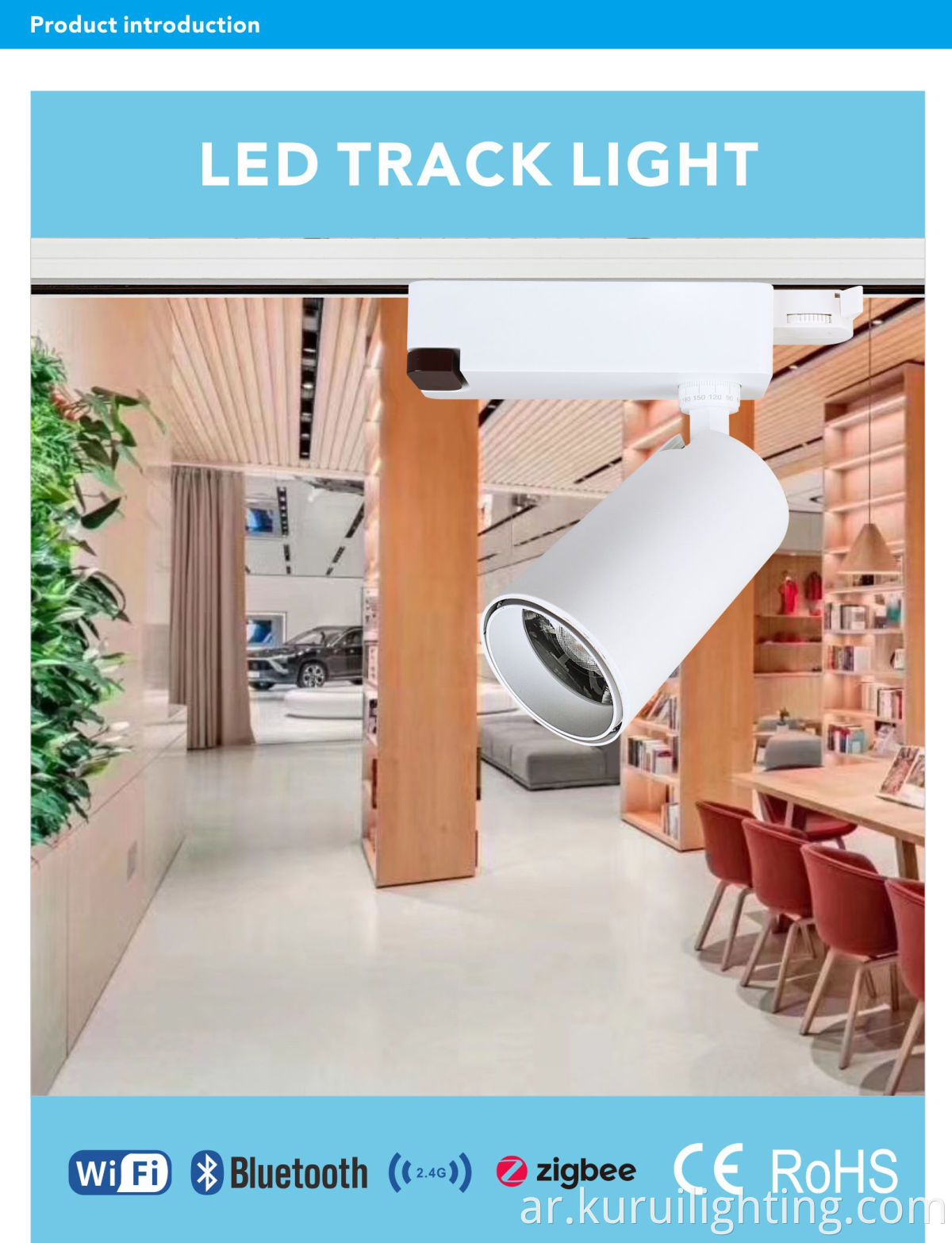 40W Focus Modern Commercial Focus 2 أسلاك 3 أسلاك قابلة للتعديل غير القابلة للمعزول لضوء LED COB COB الثابت